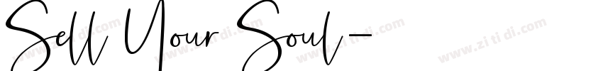 Sell Your Soul字体转换